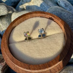 Елегантні золоті сережки з діамантами 💎