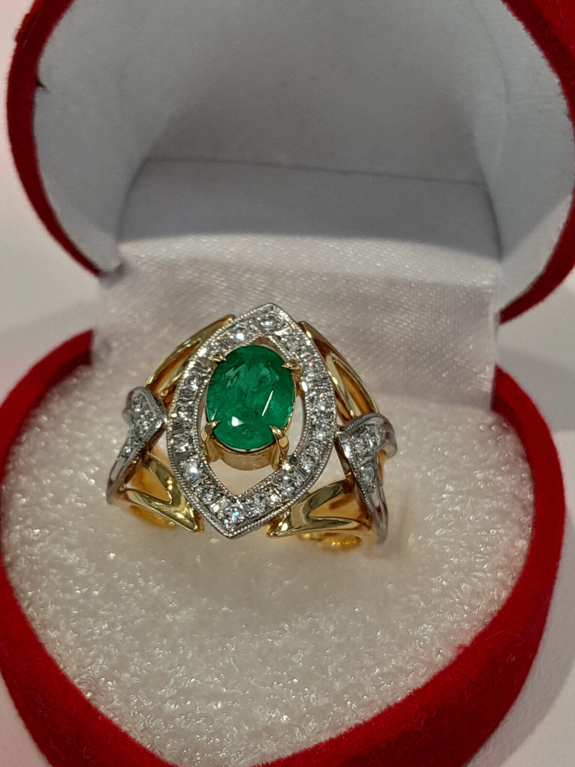 💎✨ КАБЛУЧКА ЗІ СМАРАГДОМ | 💍 ЗОЛОТО 750 - Зображення 3